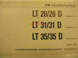 Volkswagen LT LTD vm. 1978 -käyttöohjekirja
