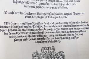Leonharrt Fuchs Kreutterbuch 1543 -faksimile, yrttikirja näköispainos