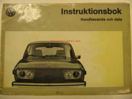 Volkswagen 412 åm. 1974 instruktionsbok
