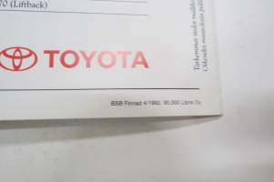 Toyota Carina E 1992 -myyntiesite / sales brochure