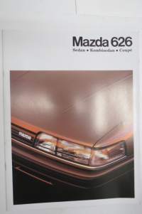 Mazda 626 Sedan, Kombisedan, Coupé 1990 -myyntiesite, ruotsinkielinen / sales brochure