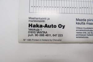 Mazda 626 1986 -myyntiesite, ruotsinkielinen / sales brochure