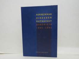 Korkeimman oikeuden ratkaisut. Hakemisto 1985-1995