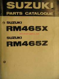 Suzuki RM465X RM465Z parts catalogue varaosaluettelo