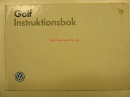 Volkswagen Golf åm. 1989 instruktionsbok