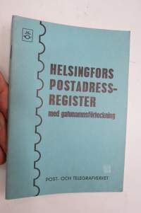 Helsingin Postiosoitehakemisto kadunnimistöineen 1965 / Helsingfors postaddressregister med gatunamnsförteckning 1965 -addres catalog of Helsinki