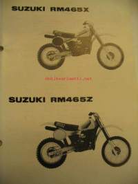 Suzuki RM465X RM465Z parts catalogue varaosaluettelo