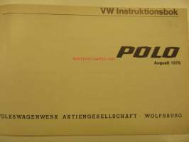Volkswagen Polo åm. 1977 instruktionsbok