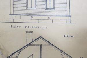 Hämeentie 20 (nykyään Vanha Hämeentie), Turku, tontilla olevien rakennusten piirustukset ja muutospiirustukset 1937-39 - Pohjoismaiden Yhdyspankki PYP ja kirjasto
