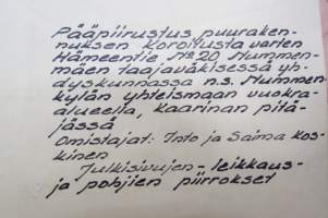 Hämeentie 20 (nykyään Vanha Hämeentie), Turku, tontilla olevien rakennusten piirustukset ja muutospiirustukset 1937-39 - Pohjoismaiden Yhdyspankki PYP ja kirjasto