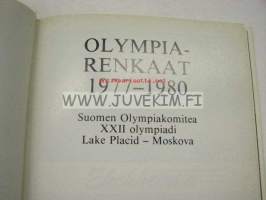 Olympiarenkaat 1977-1980 Suomen Olympiakomitea XXII Olympiadi Lake Placid-Moskova