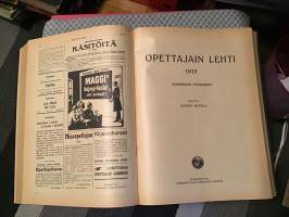 Opettajain lehti vuosikerrat 1912 ja 1913 kovissa kansissa