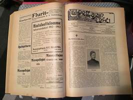 Opettajain lehti vuosikerrat 1912 ja 1913 kovissa kansissa