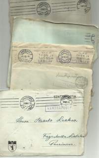 Kenttäpostikuoria kirjeet sisällä 5 kpl erä Kenttäpostia