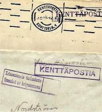 Kenttäpostikuoria kirjeet sisällä 5 kpl erä Kenttäpostia