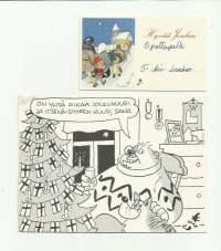 Kari Suomalainen , joulukortti, taiteilijakortti  2 kpl erä
