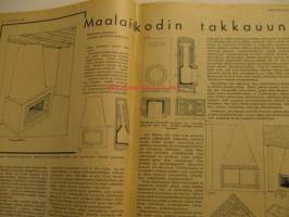 Kotiliesi 1935 nr 1  (kansi Martta Wendelin) Takakannessa värikuva Eva Brummer malli Koti ja artikkelissa Taideteollisuutemme vuosikatselmus asiaa ja kuvia