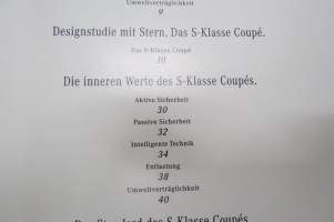 Mercedes-Benz - Die S-Klasse Coupés 1995 -myyntiesite / sales brochure