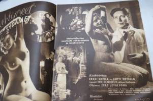Elokuva-Aitta 1944 nr 4 Kansikuva Joel Rinne ja Kaija Rahola, Erehtyneet sydämet, Leif Wager, Maaria Eira, Suurin voitto, Kuollut mies vihastuu, ym.