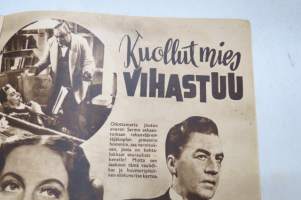 Elokuva-Aitta 1944 nr 4 Kansikuva Joel Rinne ja Kaija Rahola, Erehtyneet sydämet, Leif Wager, Maaria Eira, Suurin voitto, Kuollut mies vihastuu, ym.