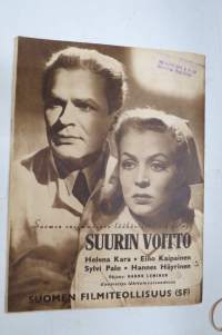 Elokuva-Aitta 1944 nr 4 Kansikuva Joel Rinne ja Kaija Rahola, Erehtyneet sydämet, Leif Wager, Maaria Eira, Suurin voitto, Kuollut mies vihastuu, ym.