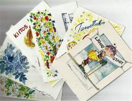 Virpi Pekkala  sign -  sign taiteilijapostikortti  postikortti 6 kpl erä
