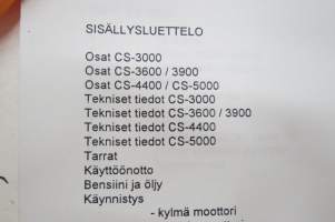 Echo CS-5000, CS-4400, CS-3900, CS-3600, CS3450, CS-3000 moottorisaha -käyttöohje suomeksi / instruktion på svenska