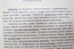 Alemman geodesian laskutehtävät