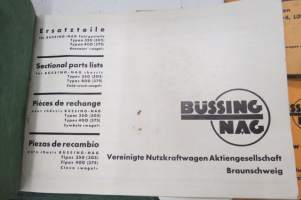 Büssing-NAG Ersatzteile - Spare Parts Diesel Motor Typ LD 3, 4, 5, 6 - Fahrgestelle  Typen 350 (305), 400 (375), Behandlungsvorschrift für leichte und mittelschwere