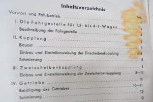 Büssing-NAG Ersatzteile - Spare Parts Diesel Motor Typ LD 3, 4, 5, 6 - Fahrgestelle  Typen 350 (305), 400 (375), Behandlungsvorschrift für leichte und mittelschwere