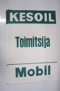 Kesoil ralli 1973 (Tampere) - Toimitsija -autoon kiinniteipattavaksi tarkoitettu paperinen juliste