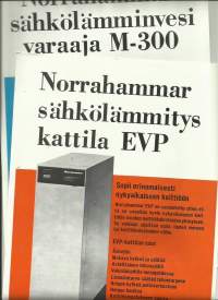 Norrahammar sähkölämmityskattila lämminvesivaraaja   esitteitä   - tuote-esite 1970 l  2 kpl