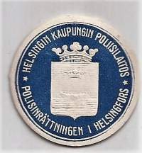 Helsingin kaupungin Poliislaitos paperisinetti -  sinetti