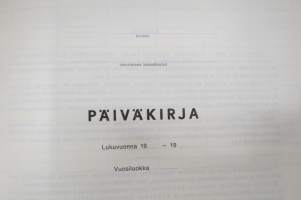 Kansakoulu - päiväkirja, luokassa ollut päiväkirja, johon opettaja teki merkinnät, käyttämätön