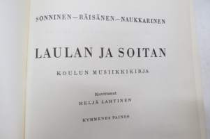 Laulan ja soitan - Koulun musiikkikirja, laulujen nimet näkyvät kohteen kuvissa