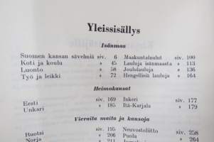 Laulan ja soitan - Koulun musiikkikirja, laulujen nimet näkyvät kohteen kuvissa