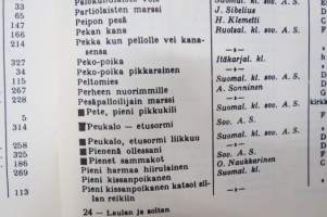 Laulan ja soitan - Koulun musiikkikirja, laulujen nimet näkyvät kohteen kuvissa