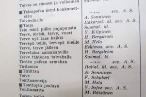 Laulan ja soitan - Koulun musiikkikirja, laulujen nimet näkyvät kohteen kuvissa