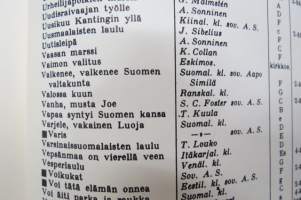 Laulan ja soitan - Koulun musiikkikirja, laulujen nimet näkyvät kohteen kuvissa