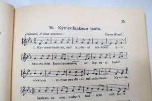 Nuorten laulukirja ja koululaisen musiikkitieto, kansikuvitus Martta Wendelin