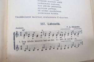 Nuorten laulukirja ja koululaisen musiikkitieto, kansikuvitus Martta Wendelin