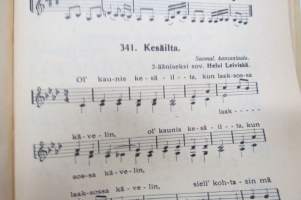 Nuorten laulukirja ja koululaisen musiikkitieto, kansikuvitus Martta Wendelin