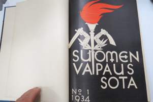 Suomen vapaussota 1934 sidottu vuosikerta, numerot 1-12