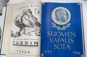 Suomen vapaussota 1934 sidottu vuosikerta, numerot 1-12