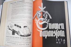 Suomen vapaussota 1934 sidottu vuosikerta, numerot 1-12