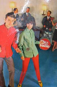 Kukkuva Kello- Finn Twist jenka - Anita Virta - Tom Lund orkesteri, Sandudd 1966 -äänilevypostikortti 45 rpm postcard record