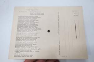 Kukkuva Kello- Finn Twist jenka - Anita Virta - Tom Lund orkesteri, Sandudd 1966 -äänilevypostikortti 45 rpm postcard record