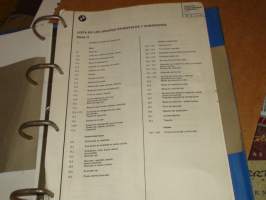 BMW 1600 1800 2000 2002 1966-72  Parts Catalogue osaluettelo