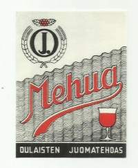 Mehua - Oulaisten Juomatehdas,  juomaetiketti