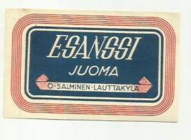 Esanssi Juoma - O.Salminen, juomaetiketti